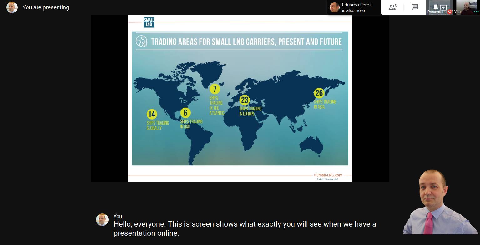 Online small LNG shipping
